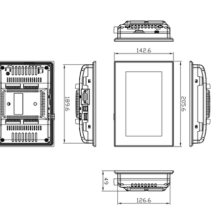 TP70P22XA1R - IHM com CLP incorporado 16 digitais e 06 analógicas.