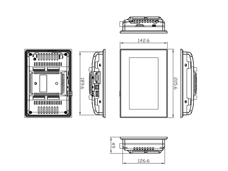 TP70P22XA1R - IHM com CLP incorporado 16 digitais e 06 analógicas.