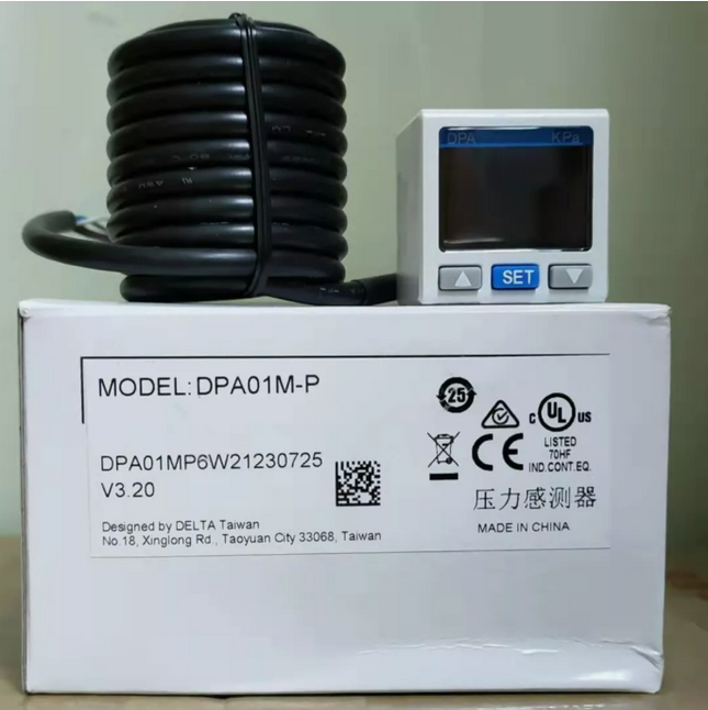 DPA01M-P - SENSOR DE PRESSÃO COM FAIXA DE AJUSTE -100~100KPA - NPN- Delta