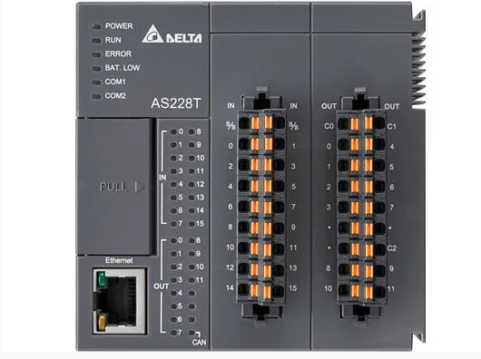 AS228T-A CLP com 16 entradas e 12 saídas a transistor NPN (sink) Delta