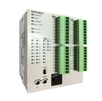 DVP28SV11T2 Controlador Lógico Programável SV2 CPU com 16 entradas e 12 saídas digitais a transistor Delta