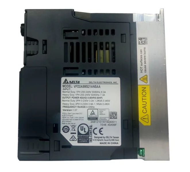 VFD2A8MS21ANSAA INVERSOR MS300 0,4KW/0,5CV 2,8A 220V 1F C/STO Delta