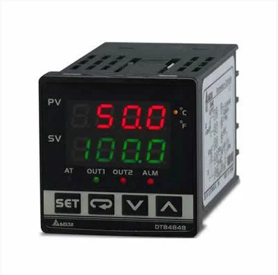 DTB4848CR Controlador de Temperatura Avançado 48X48mm, RS485, Saída de corrente 4-20 mA, Alimentação: 100 ~240Vca 24Vda Delta