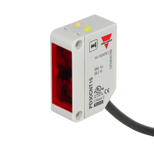 PD30CNT15 - SENSOR FOTOELÉTRICO 10X30X20MM EMISSOR CABO 2M