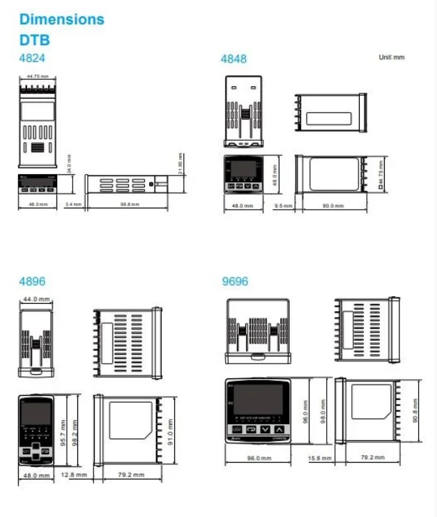 DTB4848LR - CONTROLADOR DE TEMPERATURA 48X48MM SAIDA TENSÃO/RELE 100~240VAC