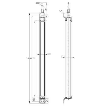 SLC440COM-ER-1050-14 - BARREIRA DE SEGURANÇA 1050X14MM SCHMERSAL