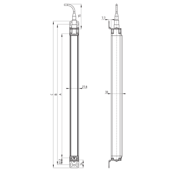 SLC440COM-ER-0570-14 - BARREIRA DE SEGURANÇA 570X14MM SCHMERSAL