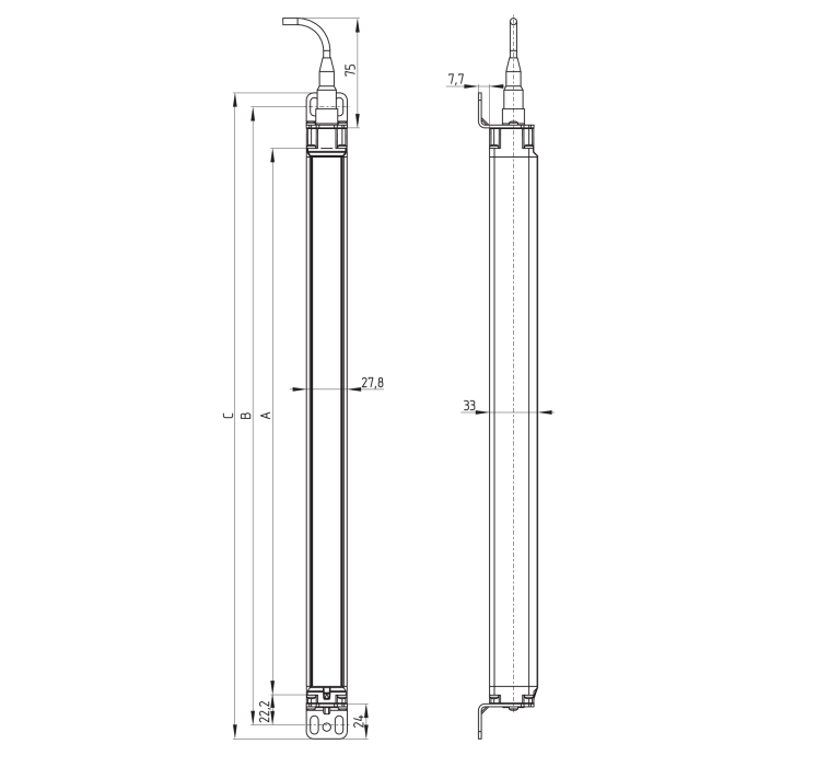 SLC440COM-ER-0410-14 - BARREIRA DE SEGURANÇA 410X14MM SCHMERSAL