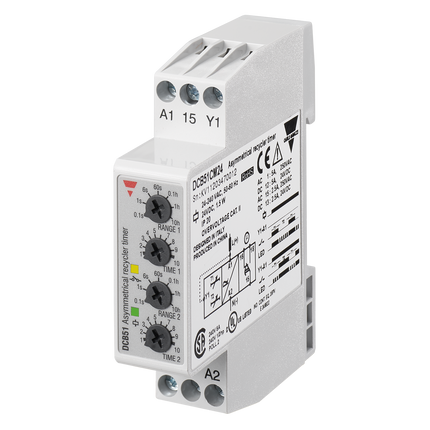 DCB51CM24 - RELE TEMPORIZADOR CICLICO ASS. 0,1Seg A 100H 1REV 24~240VAC