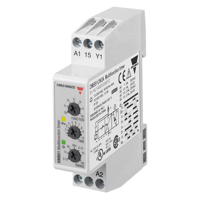DMB51CM24 - RELE TEMPORIZADOR MULTIFUNÇÃO 0,1Seg~100H 24~240V