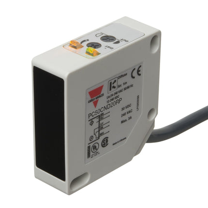 PC50CND20RP - SENSOR FOTOELETRICO 50x50mm DIF.Ds2mts AL. 12~240vca/vcc NA+NF  c.g.