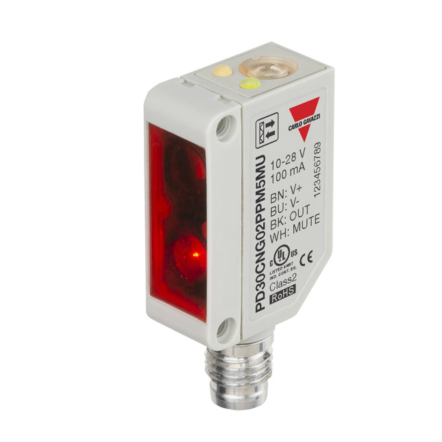 PD30CNG02PPM5MU - SENSOR FOTOELETRICO 10X30X20 REFLEX PNP NA+NF CN8 TRANSP