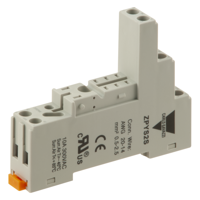 ZPYS2S - BASE RELE SLIM 8 PINOS 2REV 5A DIN PARAFUSO