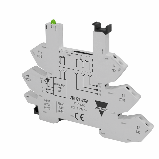 ZRLS12GA - BASE RELE SLIM 1REV DIN MOLA