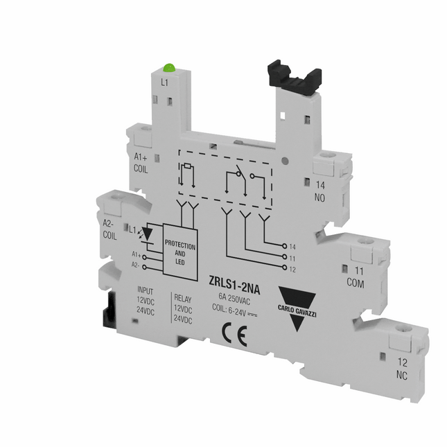 ZRLS1-2NA - BASE RELE SLIM 1REV 6A DIN