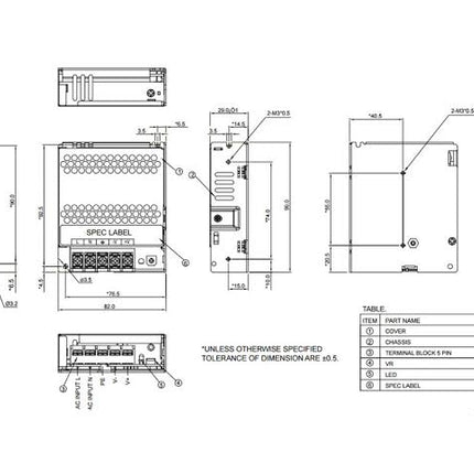 PMT-24V50W2BA - FONTE PMT E:110/220 1F S:24V 2,08A
